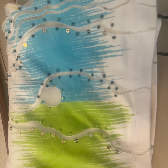 Colorful Top. See through design and sparkles. - Picture 6 of 6